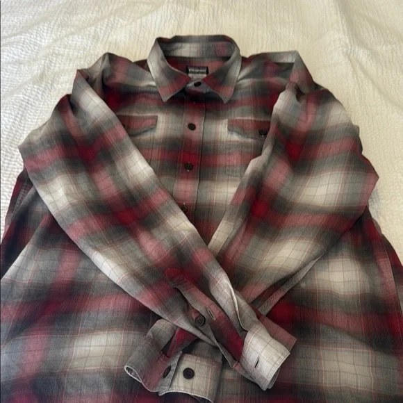 Patagonia Red and Gray Plaid Button Down Shirt - Picture 1 of 3